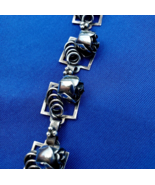 Elegant Design Art Deco Sterling Silver Bracelet Unique Vintage Rose Nat... - $413.25