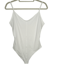 Everlane Women&#39;s White Cami Bodysuit Supima Cotton Blend Size Large - £19.68 GBP