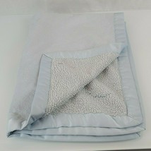 Koala Baby Boy Blue Sherpa Minky Satin Silky Solid Plain Blanket 2013 Vi... - $39.59