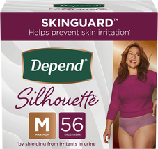 Silhouette Adult Incontinence and Postpartum Underwear for Women, Medium, Maximu - £65.39 GBP