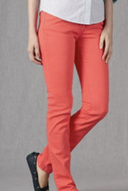 Boden Jeans Pants Women Small Coral Flat Front Ankle Zipper US 864485 - $19.49