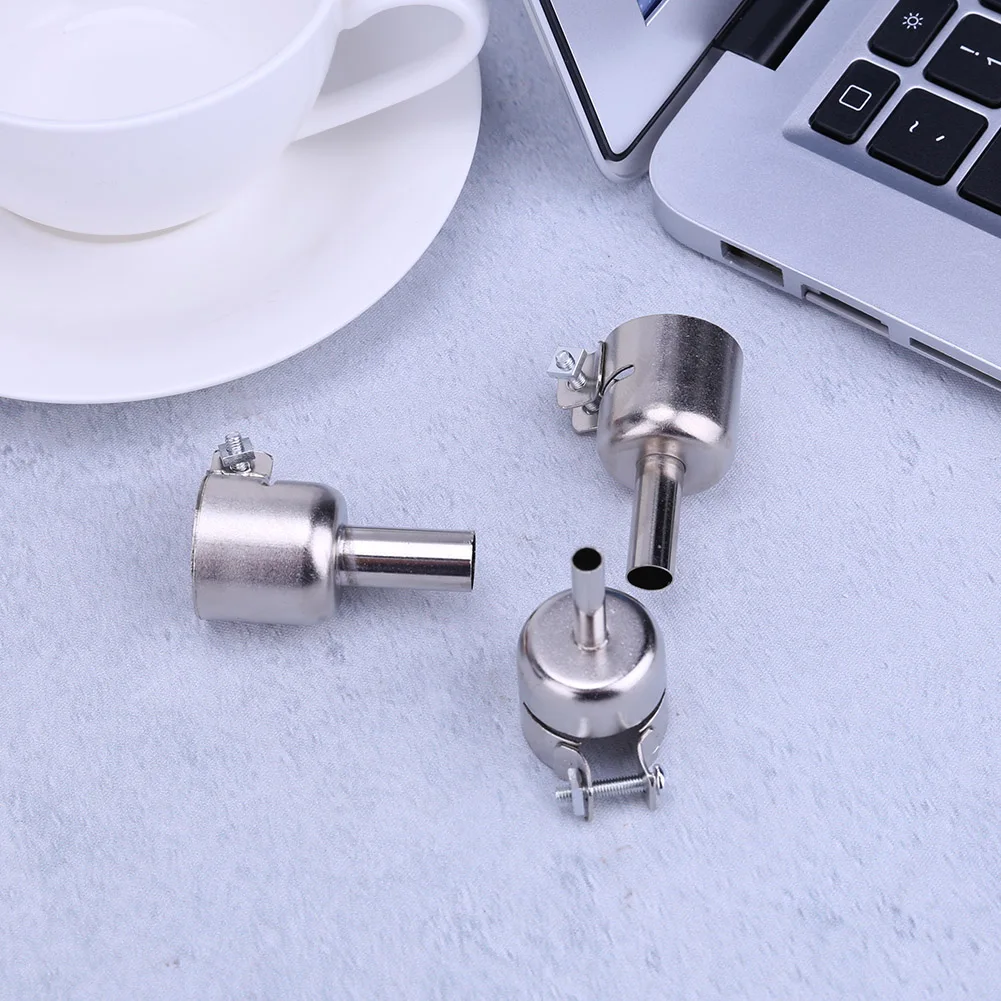 3pcs Stainless Steel Hot Air Nozzles for 858D 878D 898D Soldering Station - £31.19 GBP