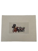 Vintage CMN 1987 Finished Cross Stitch Piece Carriage And 3 Horse No Frame - $14.84