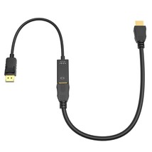 4K Displayport To Hdmi Adapter With 4K Hdmi 2.0 Cable 0.5M, Uni-Directional From - £10.22 GBP