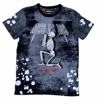Rise As 1NE Splatter Paint T-Shirt God We Trust Tour City Skeleton medium - $23.09