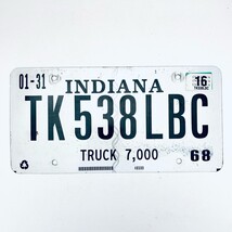 2016 United States Indiana Randolph County Truck License Plate TK538LBC - $225.96 MXN