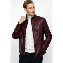 The Blanchard Burgundy Leather Men Jacket image 2