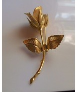 Vintage Signed Giovanni Gold Tone Rose Brooch/Pin - £24.91 GBP