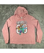 Marvel Sweater Youth XXL 19 Red Hoodie Pullover Sweatshirt Casual Big Print - $339.48 MXN