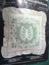 Janlynn Chain Stitching 14&quot; Butterfly Pillow Embroidery Kit Ann Benson D... - £12.11 GBP