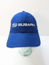 Subaru Hat Mens Strap Back Blue Car Automotive Baseball Cap Adjustable EUC - £15.13 GBP