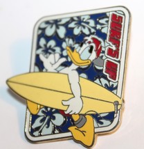 Disney DLR Donald Duck &quot;Surf&#39;s Up&quot; with Surfboard - LE 2000 Pin Limited ... - $457.39 MXN