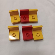 Vintage Lego Duplo Lot of 6 Red Yellow Chairs Replacement Pieces - £4.74 GBP