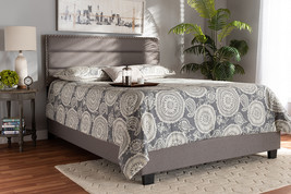 Cambree Gray Fabric Upholstered Full Size Bed - $3,680.34 MXN