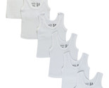 Unisex 100% Cotton White Tank Top 6 Pack Large - £18.40 GBP