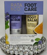 Rata &amp; Co ~ Foot Care Balm &amp; Scrub Pack with Vitamin E 7 oz Each - £22.90 GBP