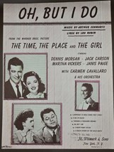 &quot;Oh But I Do&quot; 1946 Sheet Music Piano Guitar-The Time The Place and The Girl-VTG - £7.26 GBP