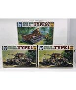 Fujimi Model Kit - Lot of 3 - Japanese Type 97 CHI-HA + (2) Type 1 HO-NI... - $550.64 MXN
