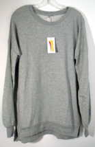 Pennant Men&#39;s Droptail Crewneck Sweatshirt Size 2XL Gray Long Sleeves NWT - $31.55