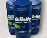 3 x Gillette Comfort Dri-Tech CLEAN RUSH Antiperspirant 72hr Exp 2023/2024 - £36.26 GBP