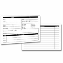 Customer Pet Profile Information 4 x 6 Grooming Cards 50 Pack Vet Groome... - £18.42 GBP