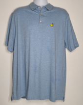 Masters exclusively Peter Millar Golf Polo Shirt Men XL Striped Blue Pima Cotton - £99.62 GBP