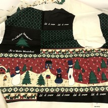 Springs Industries Christmas Peace in the Country Fabric project Vest Snowmen  - £10.91 GBP
