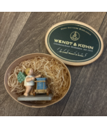 WENDT &amp; KÜHN Blonde Angel Blue Organ Figurine Christmas Holiday - $69.99