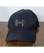 Under Armour Boy&#39;s Snapback Trucker Hat Black with Black and Gold Logo - $9.89