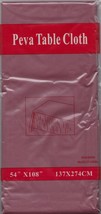 New Peva Tablecloth 137cm X 274cm (137cm X 274cm) - Claret - £4.77 GBP