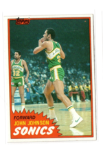 1981-82 Topps Basketball John Johnson #W98 Seattle Super Sonics NBA Card EX-NM - £1.53 GBP