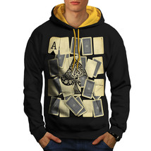 Ace of Spades Card Casino Sweatshirt Hoody Gamble Art Men Contrast Hoodie - $23.99