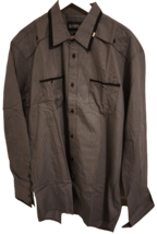 Mondo Men&#39;s Classic Gray Button-Up Shirt (Multiple Sizes) - £68.65 GBP