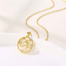 Cubic Zirconia &amp; 18K Gold-Plated Dolphin Pendant Necklace - £11.25 GBP