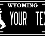 Wyoming Black License Plate Personalized Custom Car Bike Motorcycle Mope... - £8.81 GBP+