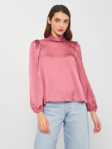 Zara Ruched Satin Effect Shirt Small 8864/305 - £10.89 GBP