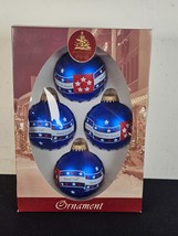 Enchanted Forest Glass Ornaments United We Stand - Set of 4 - $9.85