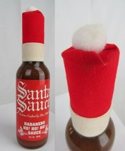 RARE! Santa Sauce hot sauce GLASS COLLECTIBLE BOTTLES New Old Stock - $23.36