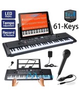61-Key Digital Music Piano Keyboard Electronic Piano Organ W/ Mic &amp; Musi... - £79.00 GBP