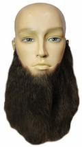 8&quot; Long Wavy Full Face Beard Color LT Chestnut Brown - Lacey Wigs Human ... - £49.19 GBP