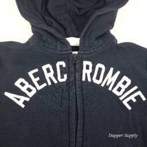 Abercrombie Kids Boys Full-zip Up Hoodie Size 11/12 Dark Navy Blue Sweater - £15.02 GBP