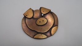 Vintage Artisan Hand Made Pig Pendant 5.6cm NB8 - $38.41