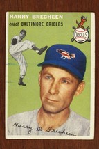 Vintage 1954 Baseball Card Topps #203 Harry Brecheen Coach Baltimore Orioles - £9.23 GBP