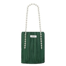 Fashion  Solid Color Women&#39;s Mini Bag Personalized Pleated Handbag Rhinestone St - £158.86 GBP