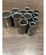 Craftsman Tools USA 1/2 Drive 12 Pc SAE  12pt Socket Set Vintage 1/2-1&quot; ... - $620.77 MXN