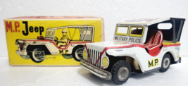 M.P.Jeep Old Tin Toy Military Police Mini Car Daiya Made In Japan Antique - £143.58 GBP