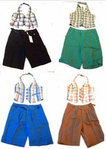Connection Plaid Halter Top and Shorts Sets  Black Blue Green Brown NWT ... - £47.13 GBP