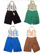 Connection Plaid Halter Top and Shorts Sets  Black Blue Green Brown NWT ... - $60.00