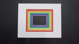 Picture Framing Mat 8x10 for ACEO card or small photo RAINBOW Mat  SET OF 3 - $15.00
