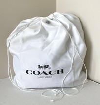 New Coach Drawstring Dust bag size 16&quot; x 13.5&quot; White with Black letters - £21.19 GBP